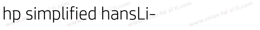 hp simplified hansLi字体转换